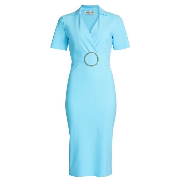 Chiara Boni La Petite Robe Shihi Belted Cocktail Dress $750 Size 12